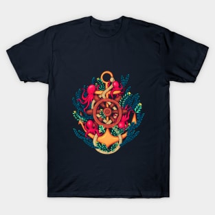 Anchor and octopuses T-Shirt